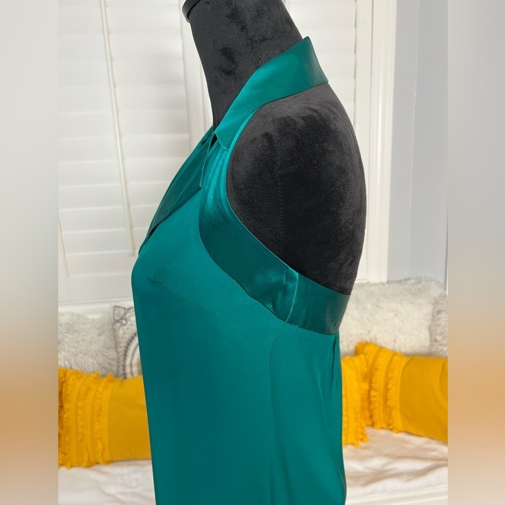 Silk Emerald Green Dress | Size S - Picture 13 of 15